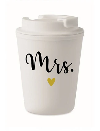 MRS. - biely termohrnček 300 ml