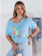 Dámsky sveter FATEL modrý FashionStreet MY2316 Dámsky sveter FATEL modrý FashionStreet MY2316