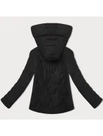 Ľahko zateplená čierna dámska bunda so stojačikom a kapucňou J Style (16M9229-392) Ľahko zateplená čierna dámska bunda so stojačikom a kapucňou J Style (16M9229-392)