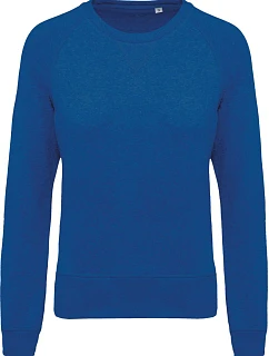 Kariban K 481 Dámska mikina s raglánovými rukávmi z bio bavlny 20.K481 ocean blue heather