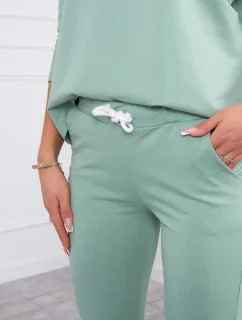 Sada s potlačou Queen tmavo mätová