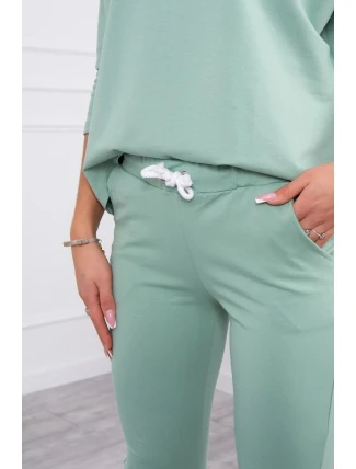 Sada s potlačou Queen tmavo mätová