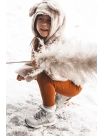 Dětské zateplené kozačky na zip Big Star KK374178 Stříbro