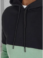 Pánska základná mikina s kapucňou čierna FashionStreet BX5879 Pánska základná mikina s kapucňou čierna FashionStreet BX5879