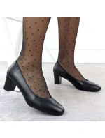 Dámske lodičky na nízkom podpätku čiernej farby Sergio Leone PB177