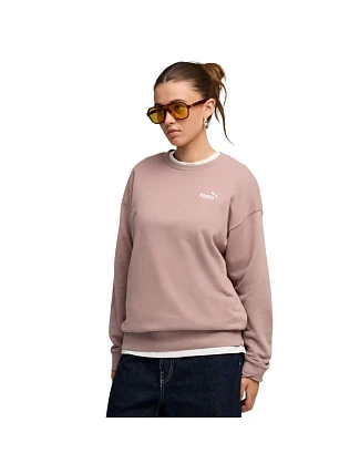 Dámske nohavice Puma ESS Small No.11 Logo Relaxed Crew Pink 684975 88