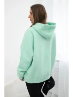 Zateplená bavlnená mikina s kapucňou Love Mint Zateplená bavlnená mikina s kapucňou Love Mint