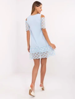 LK SK 506654 šaty.52 svetlo modrá