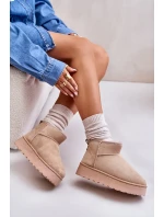 Dámske zateplené snežnice na platforme s kožušinou Beige Xamella Dámske zateplené snežnice na platforme s kožušinou Beige Xamella