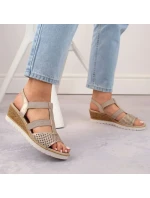 Pohodlné sandále na podpätku Remonte W RKR667 rose gold Pohodlné sandále na podpätku Remonte W RKR667 rose gold