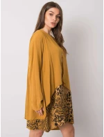 Šaty DHJ SK 21451.50 tmavo žltá Šaty DHJ SK 21451.50 tmavo žltá