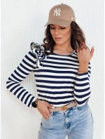Dámska pruhovaná blúzka z viskózy MORAS navy blue FashionStreet RY2348 Dámska pruhovaná blúzka z viskózy MORAS navy blue FashionStreet RY2348