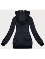 Dámska mikina bez zipsu s rebrovanými manžetami, tmavomodrá (2306)