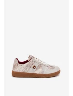 Sneakersy Damskie Daniel Lopez Just Dare SS2D4032 Zwierzęcy Wzór Beżowe