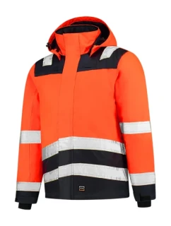 Midi Parka High Vis Bicolor unisex pracovná bunda fluorescenčná oranžová