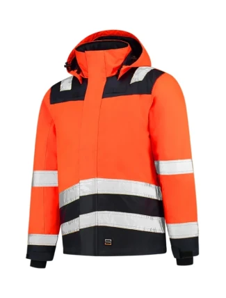 Midi Parka High Vis Bicolor unisex pracovná bunda fluorescenčná oranžová