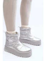 Dámske snežnice na masívnej platforme VL226P Silver - Seastar Dámske snežnice na masívnej platforme VL226P Silver - Seastar