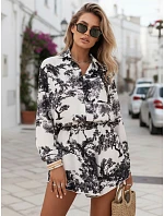Dámsky set s tričkom a šortkami Poľský výrobok čierny FashionStreet AY1179