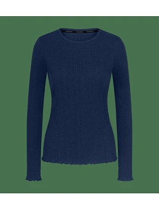 Univerzálny top s rebrovým vzorom LSL – modrý – TRIUMPH Modrý – TRIUMPH Univerzálny top s rebrovým vzorom LSL – modrý – TRIUMPH Modrý – TRIUMPH