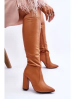 Klasyczne Kozaki Na Słupku Camel Mayra