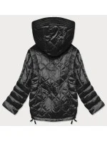 Voľná čierna dámska netopieria bunda (750ART)