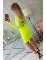 Otrhané žlté neónové šaty