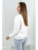 Mikina s bielou potlačou