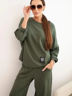 Bavlnená mikina + nohavice khaki