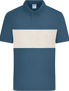 Daiber 8050 Bio polo „Colour-Block“ 02.8050 zaprášená modrá/pieskovec