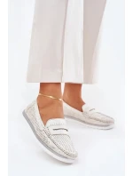 Dámske mokasíny z ekokože Bralithia - zlaté