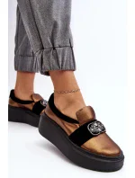 Dámske poltopánky 2697 model 188500 Black-Bronze - Laura Messi