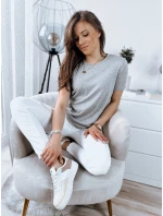 MAYLA dámske tričko svetlo šedé FashionStreet RY2122 MAYLA dámske tričko svetlo šedé FashionStreet RY2122