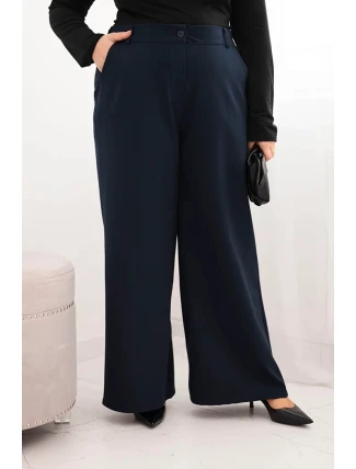 Dámske Plus veľkosť široké nohavice s opaskom Chocolate Dámske Plus veľkosť široké nohavice s opaskom Chocolate