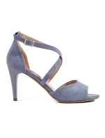 Pohodlné modré sandále pre ženy na ihlovom podpätku Pohodlné modré sandále pre ženy na ihlovom podpätku