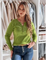 Dámske tričko s dlhým rukávom FELORIA limetkovo zelená FashionStreet RY2775 Dámske tričko s dlhým rukávom FELORIA limetkovo zelená FashionStreet RY2775