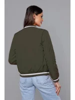 Dámska bunda typu bomber v army farbe (16M9070-136)