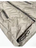 Dámska ľahká prešívaná bunda s kapucňou Goodlookin beige (B8588-12) Dámska ľahká prešívaná bunda s kapucňou Goodlookin beige (B8588-12)