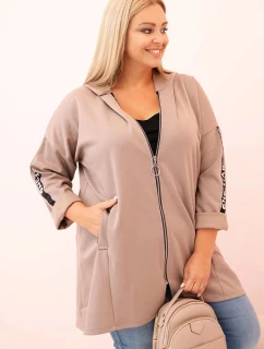 Dámska mikina s ozdobnými rukávmi čierna