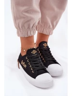 Trampki Materiałowe Damskie Lee Cooper LCW-25-31-3427L Czarne