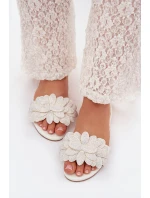 Dámské ploché s ozdobou bílé Grelora