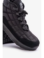 Zateplené pánske zimné topánky Lace-up Progress Black Zateplené pánske zimné topánky Lace-up Progress Black