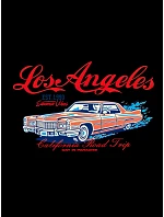 Pánske tričko s potlačou Los Angeles čierne NX0055R