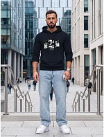 Pánska mikina s kapucňou a potlačou TOKYO, tmavomodrá, FashionStreet NX5146BX