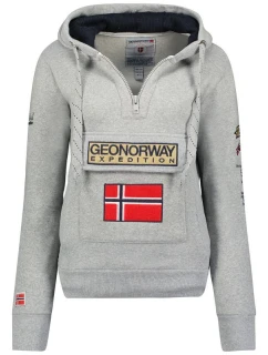 Geografické Nórsko 3/4 mikina Gymclass Distri M WU1293H/GN B-Grey