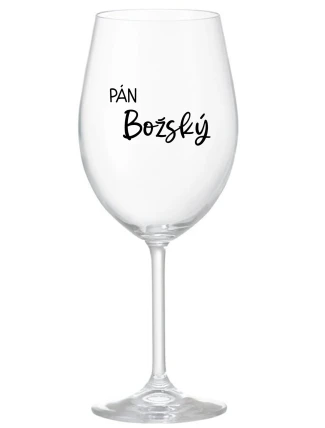 PÁN BOŽSKÝ - priehľadný pohár na víno 350 ml