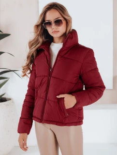 Dámska prešívaná zimná bunda LAROSE bordová FashionStreet TY5218