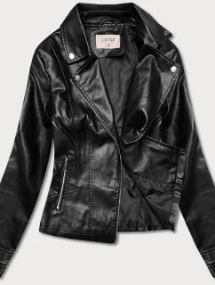 Dámske sako s klopami čierne (11Z8035)