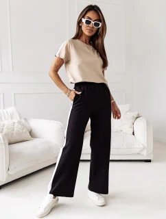 Oversize tričko a tepláková súprava béžová (VE89)