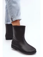 Klasyczne Damskie Wsuwane Kalosze Czarne Solihia