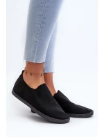 Damskie Tenisówki Trampki Slip-On Czarne Lovinia
